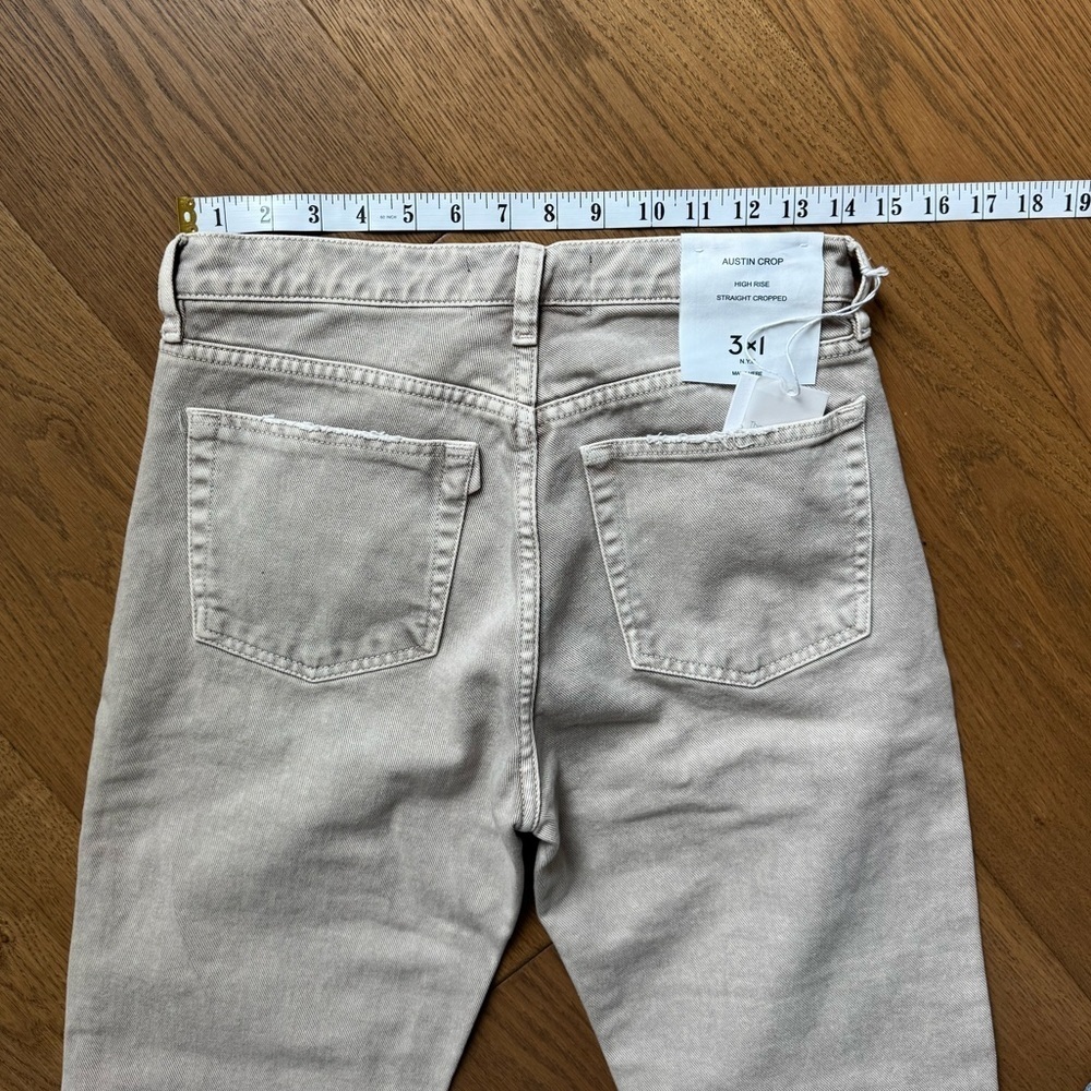 3x1 Austin Crop Jean Denim - Mineral Beige - Size 26 - NWT - Picture 10 of 11